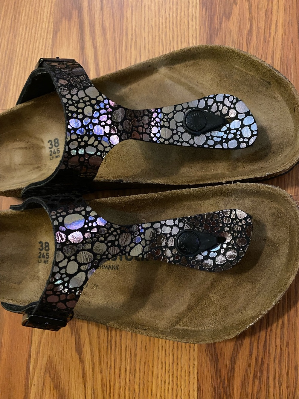Birkenstock | Gizeh Thong Sandal | Metallic Stones Black | Size 38 / 7-7.5 - Picture 16 of 16